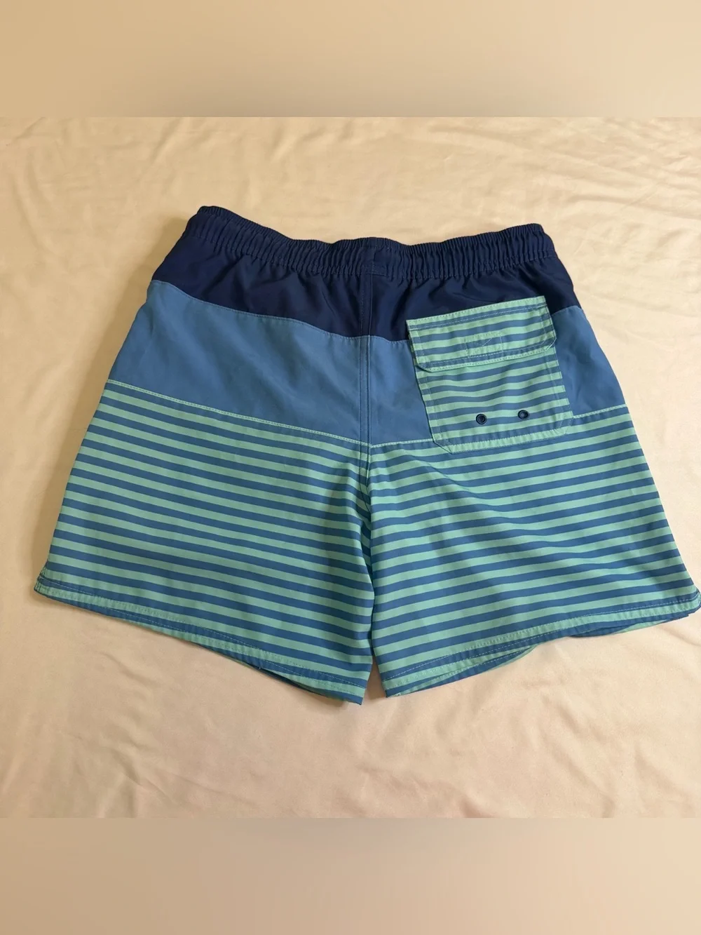 Vineyard Vines Boys Chappy Swim Trunks Blue Stripe Size Medium (12-14)